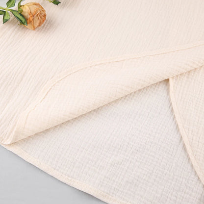Hiloc Apricot Elegant Pure Cotton Short Dresses Summer Woven Loose High-Slit Lace-Up Nightgowns Spaghetti Strap Woman Sleepdress