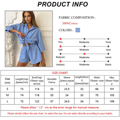 Hiloc Summer Elegant Cotton Linen Shorts Suits Sleepwear 2025 Casual Short Sleeve Tops Pajamas Elastic Waist Shorts 2 Piece Set