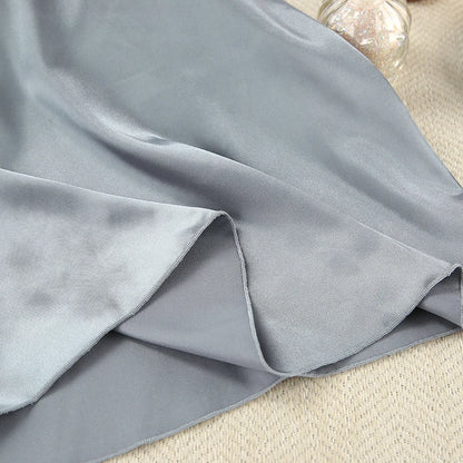 HiLoc Luxury Satin Nightgown Robe Set Women's V-Neck Spaghetti Strap Chemise Long Sleeve Belted Robe 2 Piece Loungewear 2026