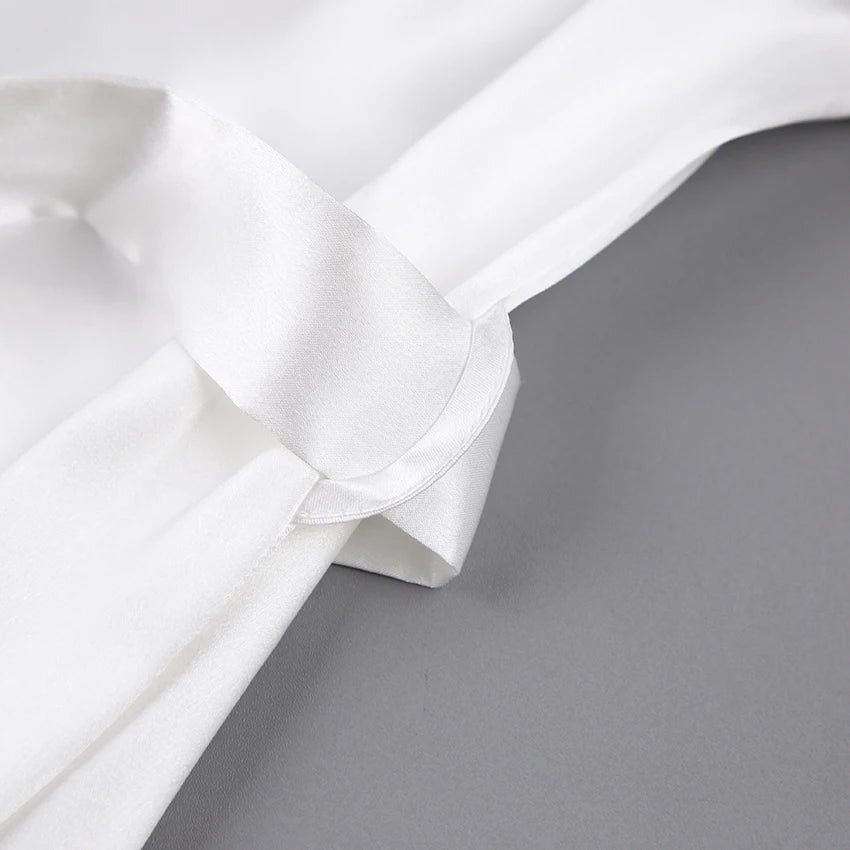 HiLoc 2025 Elegant Satin With Feather Long Robe Spring Sexy Lace Up White Silk Nightgown Female Home Wrap Robe Pajamas Women