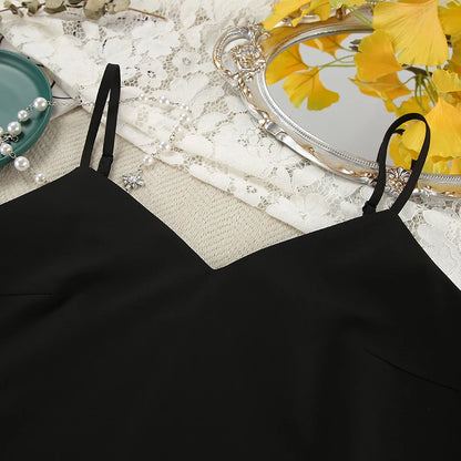 Hiloc Summer Elegant Satin Khaki Shorts Suits With Spaghetti Strap Sleeveless Two Piece Sets 2025 Casual Silk Pajamas Women