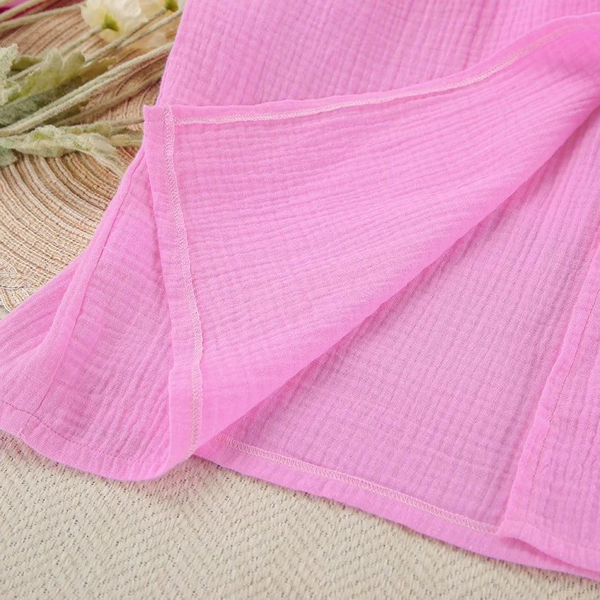 Hiloc Elegant Pink Lace-Up Lantern Sleeve Top Outfit Fitted High Waist Pure Cotton Shorts Suit Woman Drawstring Home Pajama Sets