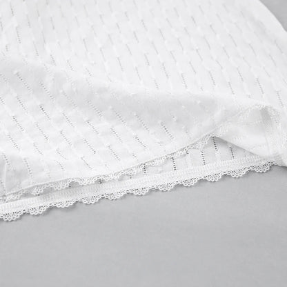 HiLoc 2025 Elegant Lace Short Robe Summer Casual Sleeveless White Dress Sleepwear Female Home Solid Lace-Up Robe Spring Pajamas