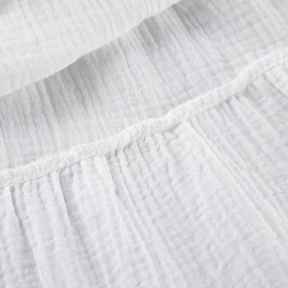 Hiloc White Pure Cotton Sweet Spaghetti Strap Mini Dress Summer Pullover Bow Backless Nightgowns Lace-Up Loose Night Dress Woman