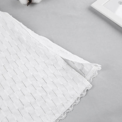 HiLoc 2025 Elegant Lace Short Robe Summer Casual Sleeveless White Dress Sleepwear Female Home Solid Lace-Up Robe Spring Pajamas